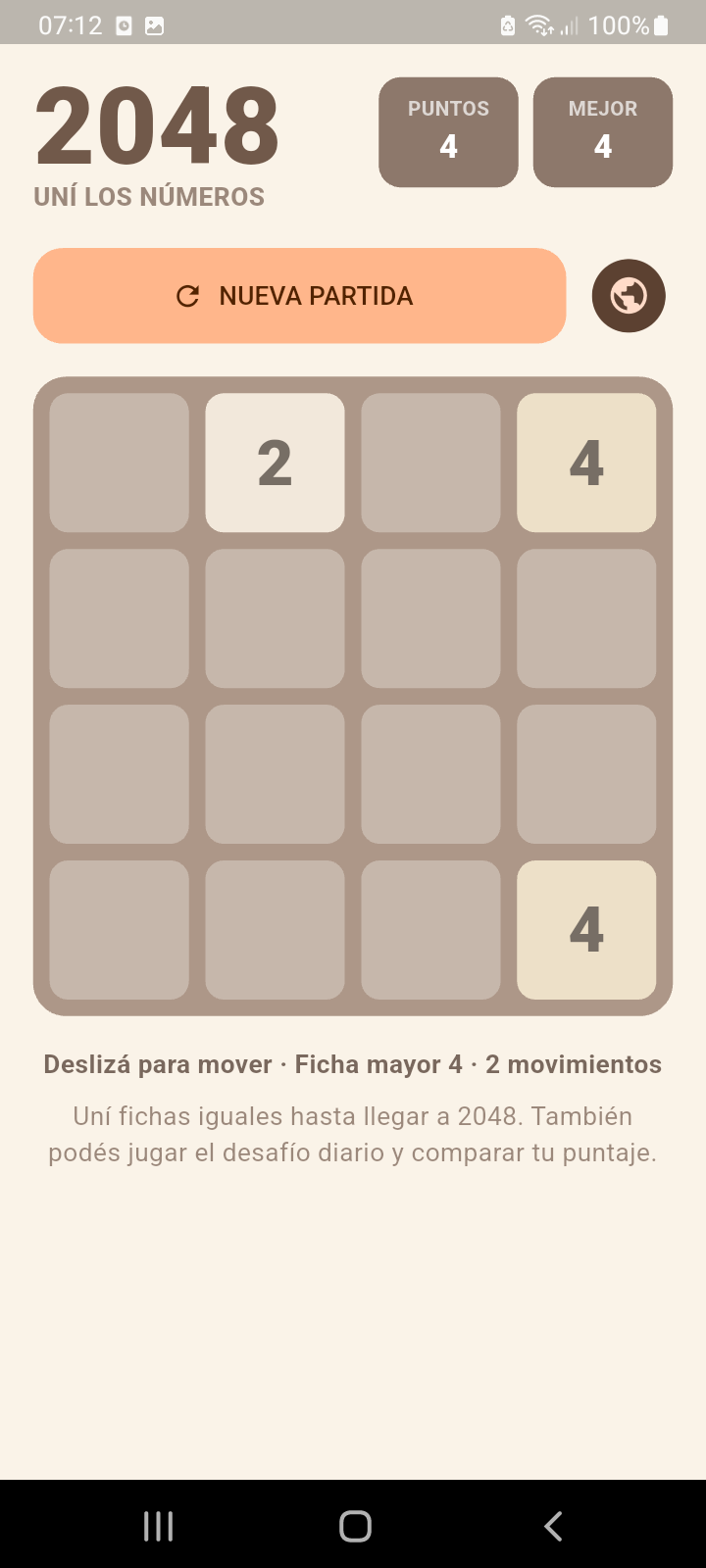 Captura 2 de 2048 BySAD