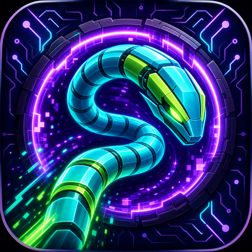 Icono de Serpiente Neón BySAD